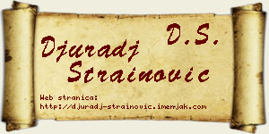 Đurađ Strainović vizit kartica
